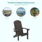 Bonosuki Adirondack Chair Patio Chair with Big Armrests Fire Pit Chair