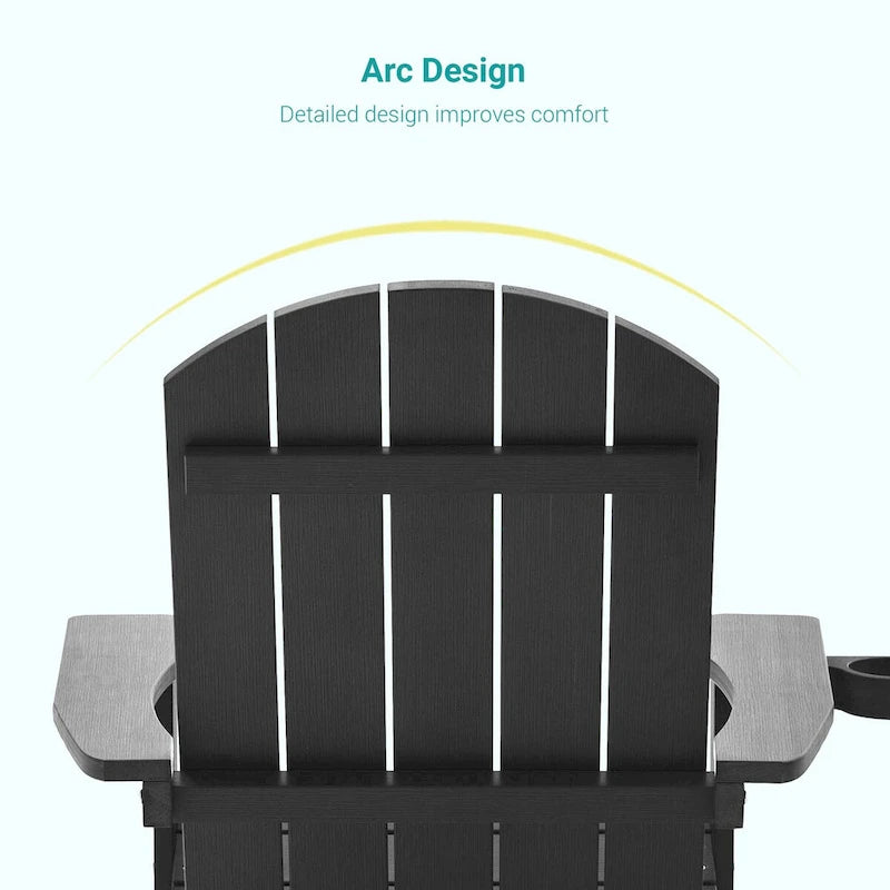 Bonosuki Adirondack Chair Patio Chair with Big Armrests Fire Pit Chair