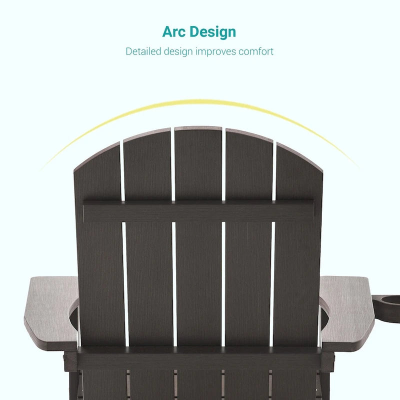 Bonosuki Adirondack Chair Patio Chair with Big Armrests Fire Pit Chair