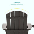 Bonosuki Adirondack Chair Patio Chair with Big Armrests Fire Pit Chair