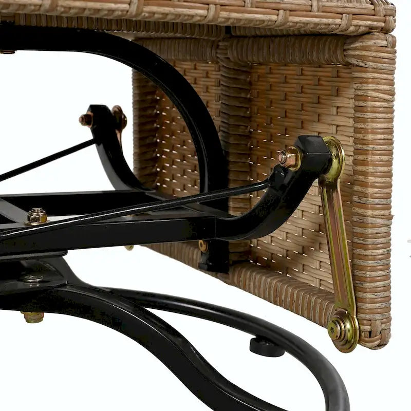 Swivel Rattan Egg Patio Chair with Cushions and Rocking Function