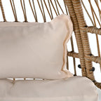 Swivel Rattan Egg Patio Chair with Cushions and Rocking Function