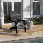 Modern Dual Slat Back Adirondack Style Patio Chair