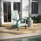 Modern Dual Slat Back Adirondack Style Patio Chair