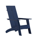 Modern Dual Slat Back Adirondack Style Patio Chair