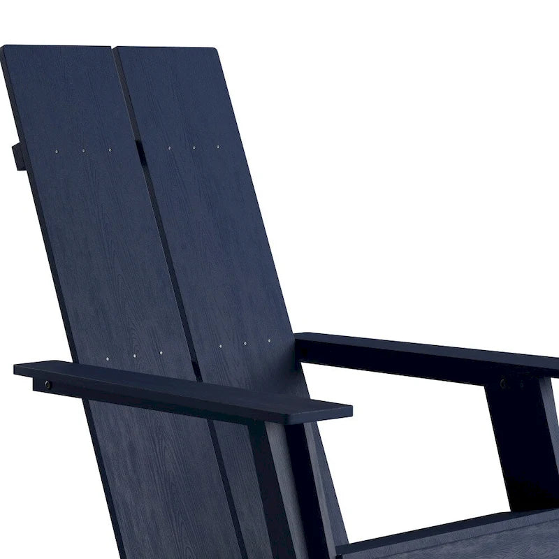 Modern Dual Slat Back Adirondack Style Patio Chair