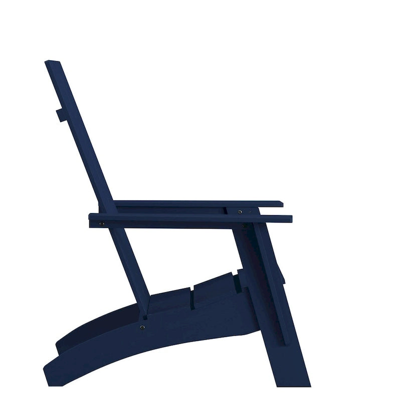 Modern Dual Slat Back Adirondack Style Patio Chair