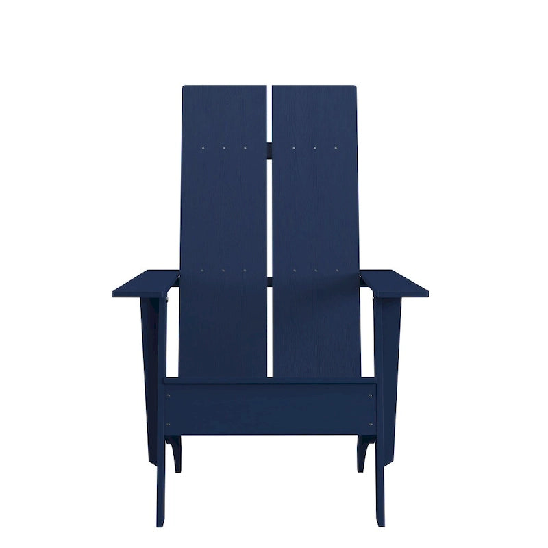 Modern Dual Slat Back Adirondack Style Patio Chair