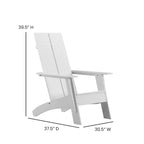 Modern Dual Slat Back Adirondack Style Patio Chair