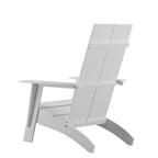 Modern Dual Slat Back Adirondack Style Patio Chair