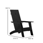 Modern Dual Slat Back Adirondack Style Patio Chair