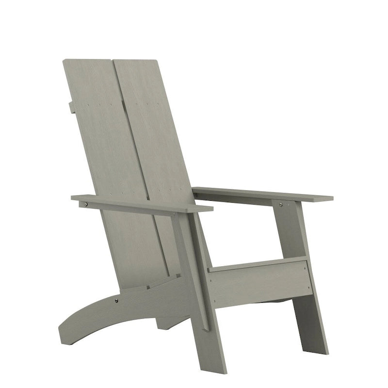 Modern Dual Slat Back Adirondack Style Patio Chair