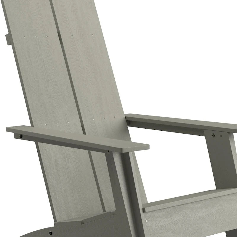 Modern Dual Slat Back Adirondack Style Patio Chair