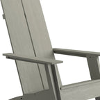 Modern Dual Slat Back Adirondack Style Patio Chair