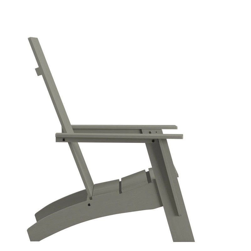 Modern Dual Slat Back Adirondack Style Patio Chair