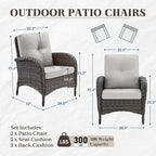 2 Seater Wicker Sofa Chai with Coffee Table - Brown