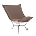 Allan Andrews Scroll Puff Chair with Titanium Frame, Barbet Collection
