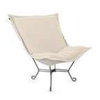 Allan Andrews Scroll Puff Chair with Titanium Frame, Barbet Collection