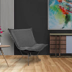 Allan Andrews Scroll Puff Chair with Titanium Frame, Barbet Collection