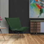 Allan Andrews Scroll Puff Chair with Titanium Frame, Barbet Collection