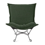 Allan Andrews Scroll Puff Chair with Titanium Frame, Barbet Collection