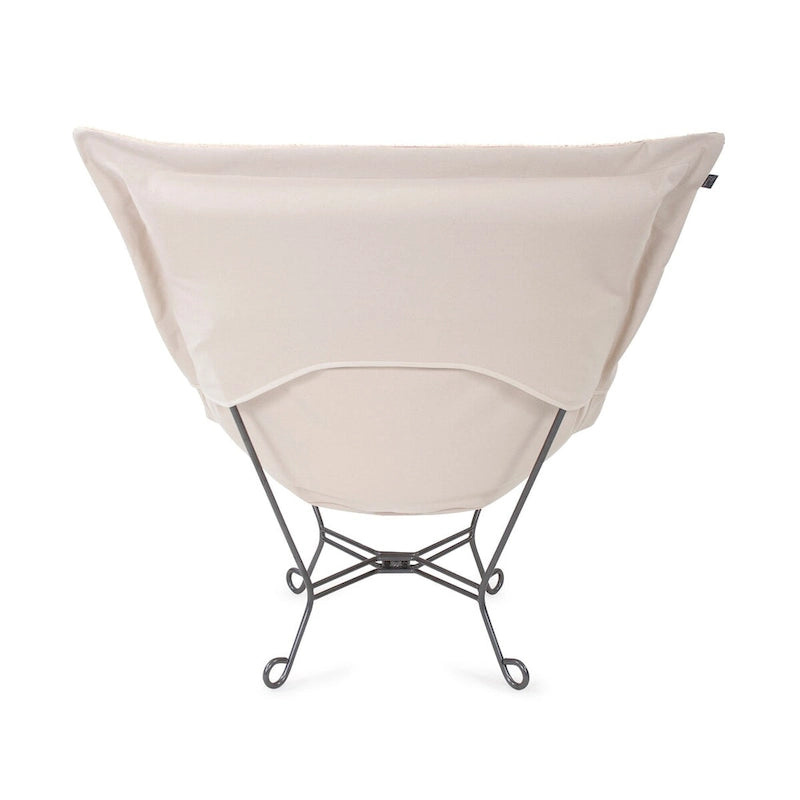 Allan Andrews Scroll Puff Chair with Titanium Frame, Barbet Collection