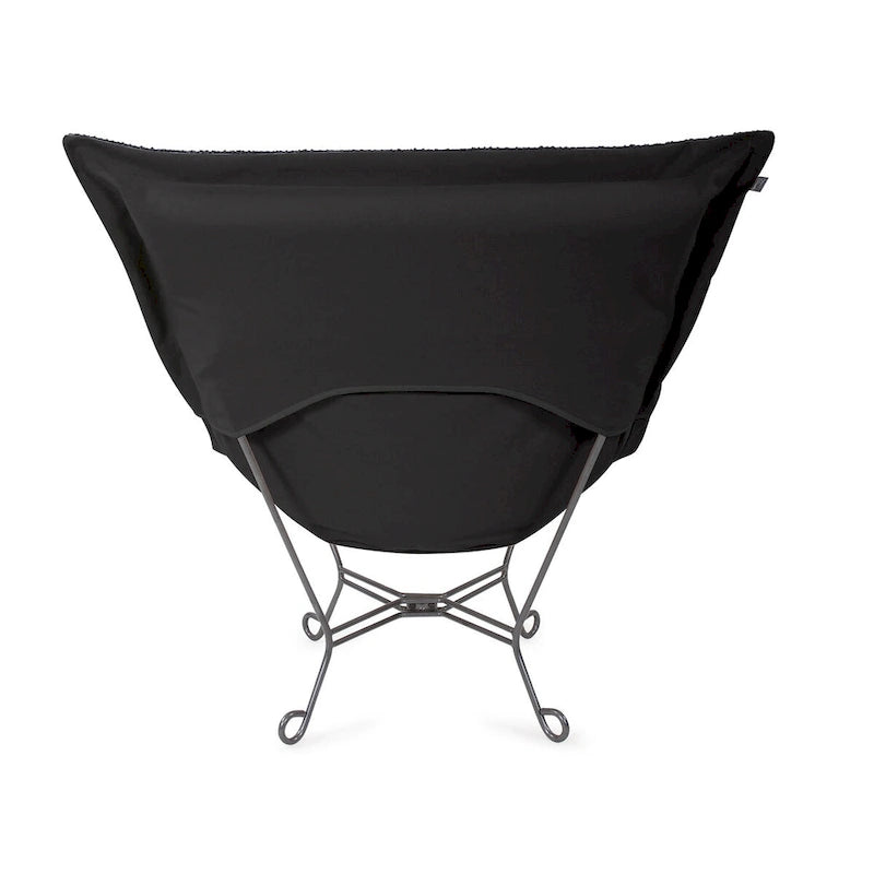 Allan Andrews Scroll Puff Chair with Titanium Frame, Barbet Collection