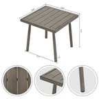 5-Piece Aluminum Patio Conversation Set with End Table and Cushions