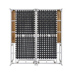 2 in 1 Modern Outdoor Metal Daybed with Wood Topped and Side Spaces