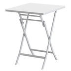 3 Piece Patio Bistro Set of Foldable Square Table and Chairs - 28.35 H x 21.65 W x 21.65 L