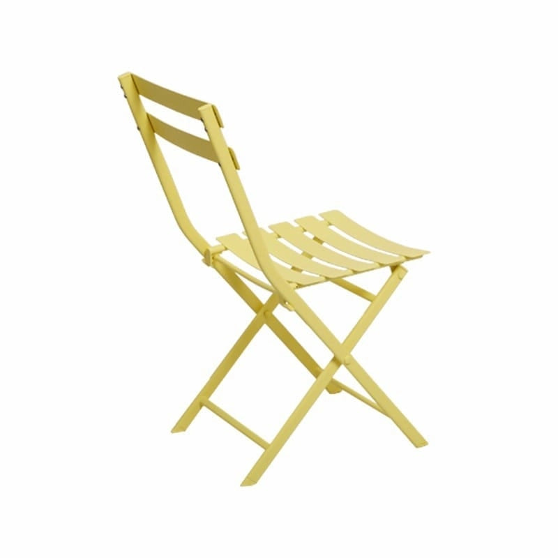3 Piece Patio Bistro Set of Foldable Square Table and Chairs - 28.35 H x 21.65 W x 21.65 L