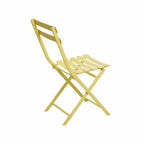 3 Piece Patio Bistro Set of Foldable Square Table and Chairs - 28.35 H x 21.65 W x 21.65 L