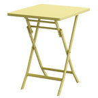 3 Piece Patio Bistro Set of Foldable Square Table and Chairs - 28.35 H x 21.65 W x 21.65 L