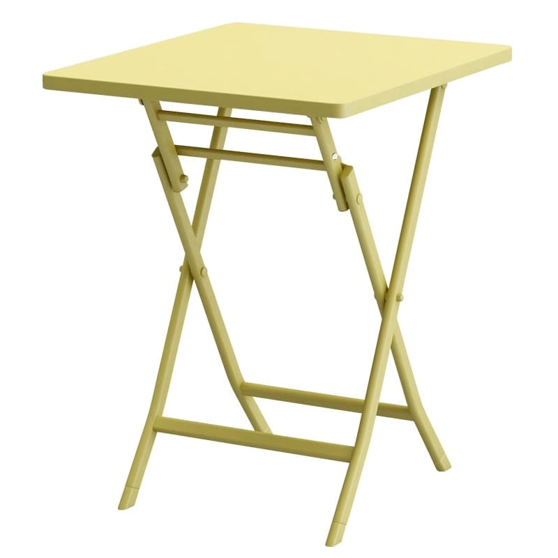 3 Piece Patio Bistro Set of Foldable Square Table and Chairs - 28.35 H x 21.65 W x 21.65 L