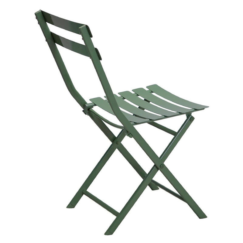 3 Piece Patio Bistro Set of Foldable Square Table and Chairs - 28.35 H x 21.65 W x 21.65 L