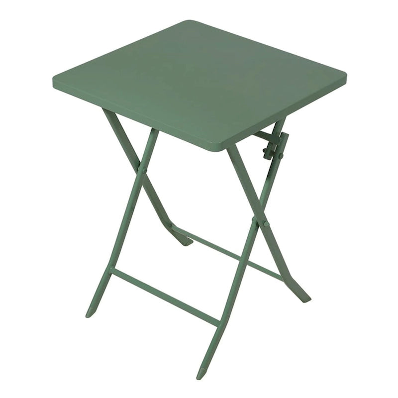3 Piece Patio Bistro Set of Foldable Square Table and Chairs - 28.35 H x 21.65 W x 21.65 L