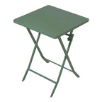3 Piece Patio Bistro Set of Foldable Square Table and Chairs - 28.35 H x 21.65 W x 21.65 L