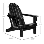 Outsunny Folding Adirondack Chair