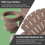 Outdoor Adirondack Chair Weather Resistant with Cup Holder/Ottoman