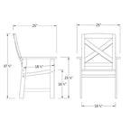 Cambridge Casual Yuma 2-Piece Outdoor Dining Chair
