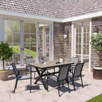 7 Piece Outdoor Patio Aluminum Dining Set