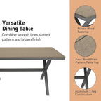 7 Piece Outdoor Patio Aluminum Dining Set
