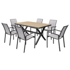 7 Piece Outdoor Patio Aluminum Dining Set