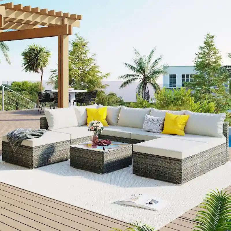8-Pieces Outdoor Patio Furniture Sets