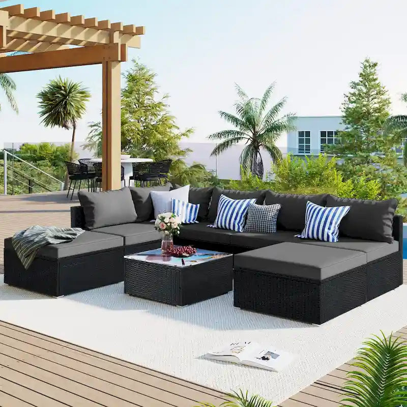 8-Pieces Outdoor Patio Furniture Sets
