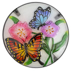 19 Floral and Butterfly Glass Patio Side Table