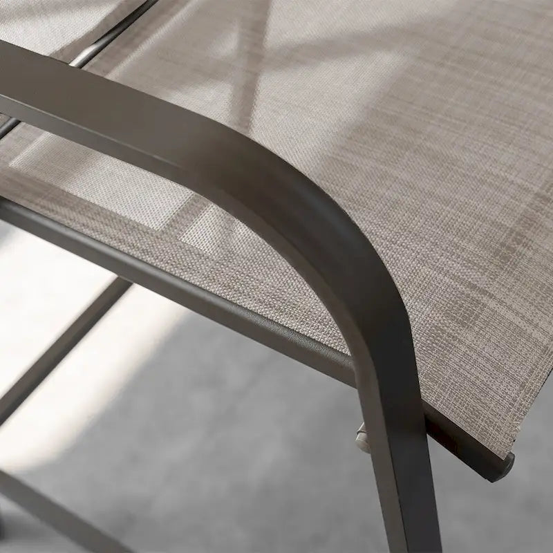 VredHom Outdoor Aluminum Bar Stool Set (Set of 4) - 21.7  L x 25.6  W x 43.7  H