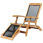 Teak & Textilene Steamer Chair Lounger Colorado