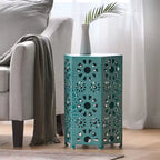 Side Table Outdoor 14-inch Floral Side Table by Christopher Knight Home