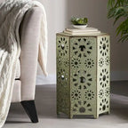 Side Table Outdoor 14-inch Floral Side Table by Christopher Knight Home